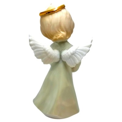 Figurka Aniołek porcelana zielony 19cm 2497F