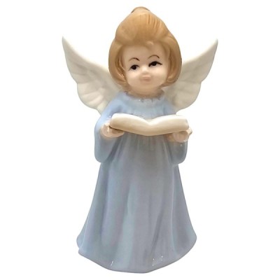 Figurka Aniołek porcelanowy niebieski 11cm 2526B