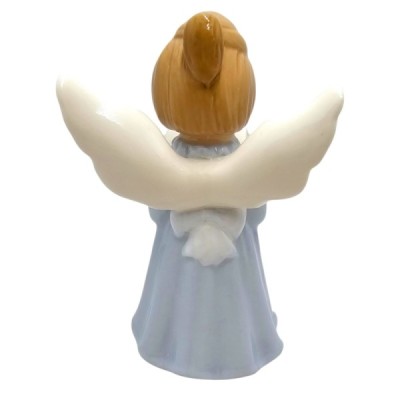 Figurka Aniołek porcelanowy niebieski 11cm 2526B