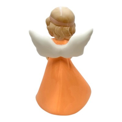 Figurka Aniołek porcelanowy pomarańcz 14cm 2498F