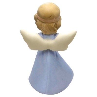 Figurka Aniołek porcelanowy niebieski 14cm 2498E