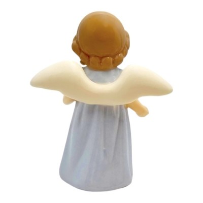 Figurka Aniołek porcelanowy 9,5cm niebieski 2525C