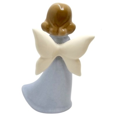 Figurka Aniołek porcelanowy 10cm - niebieski 2522C
