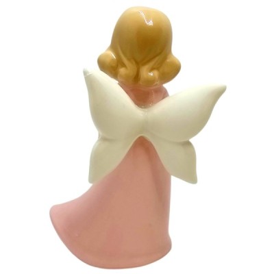 Figurka Aniołek porcelanowy 10cm - różowy 2522B