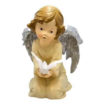 Figurka Anioł z gołąbkiem AF021360-3A