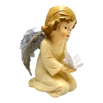 Figurka Anioł z gołąbkiem AF021360-3A