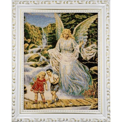 Obraz Haft. Anioł Stróż 22x27,5cm 2025S29 Obraz Haft. Anioł Stróż 22x27,5cm 2025S29
