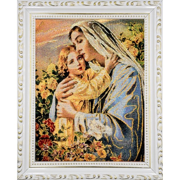 Obraz Haft. M.B. z dzieciątkiem 22x27,5cm 2025S30