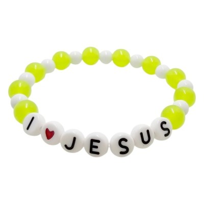 Bransoletka I Love Jesus zielona M184Z Bransoletka I Love Jesus zielona M184Z