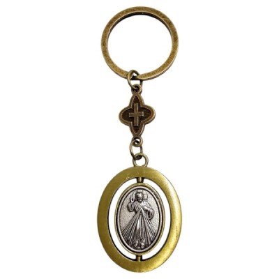 Brelok metalowy Jezus Miłosierny 5057-18 Brelok metalowy Jezus Miłosierny 5057-18