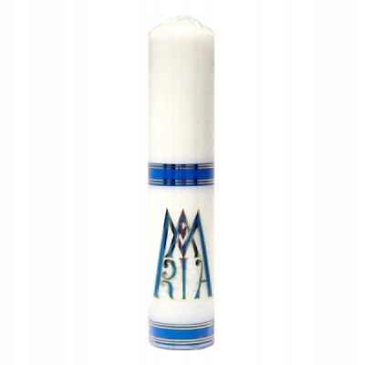 Świeca ołtarzowa MARIA nieb. wys.30cm\ śr.6cm Świeca ołtarzowa MARIA nieb. wys.30cm\ śr.6cm