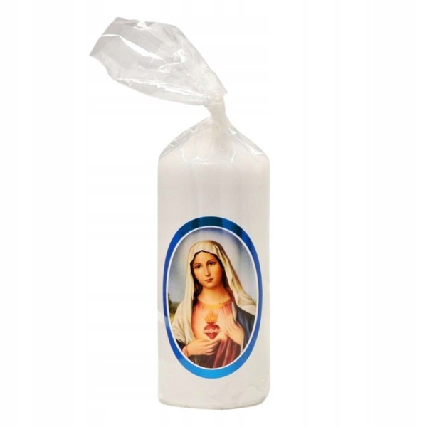 Świeca okolicznościowa Serce Maryi 12/5cm