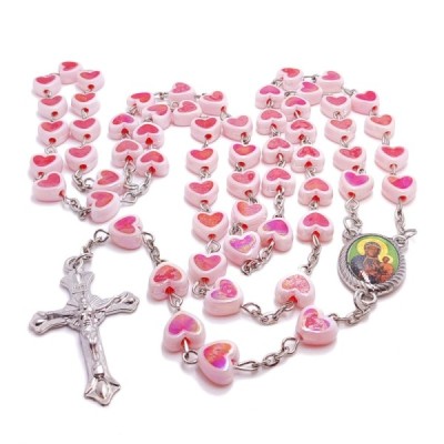 Różaniec serduszka M.B.Częstochowska róż HDW81149N