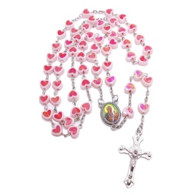 Różaniec serduszka M.B.Częstochowska róż HDW81149N