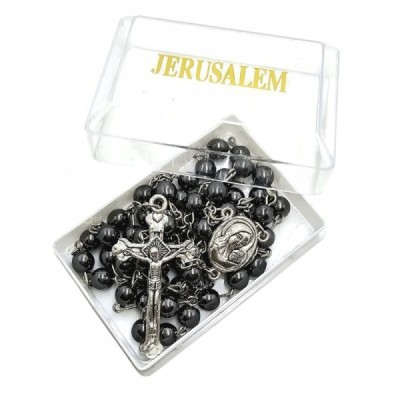 Różaniec w pudełku hematyt 2017-2