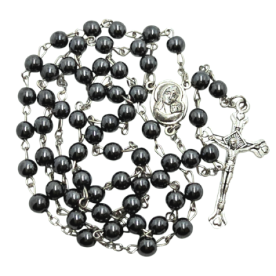 Różaniec w pudełku hematyt 2017-2