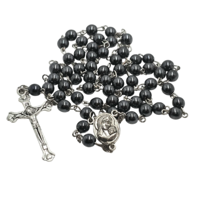 Różaniec w pudełku hematyt 2017-2