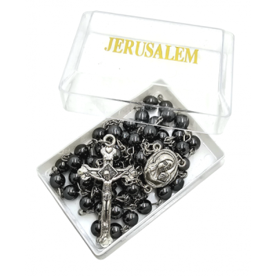 Różaniec w pudełku hematyt 2017-2