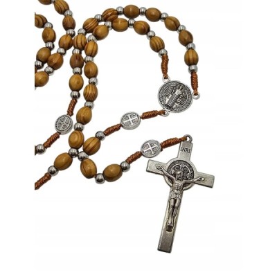Różaniec drewniany na sznurku Benedykt A64