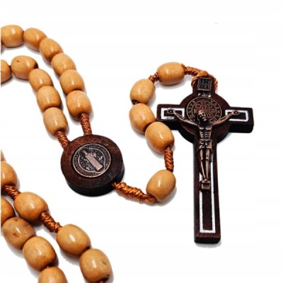 Różaniec drewniany Beż  HDW81222NB