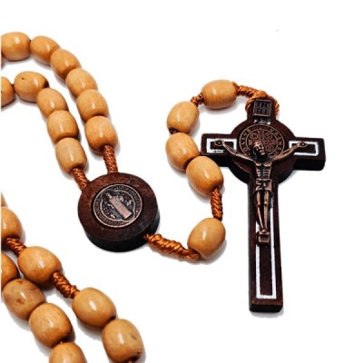 Różaniec drewniany Beż  HDW81222NB