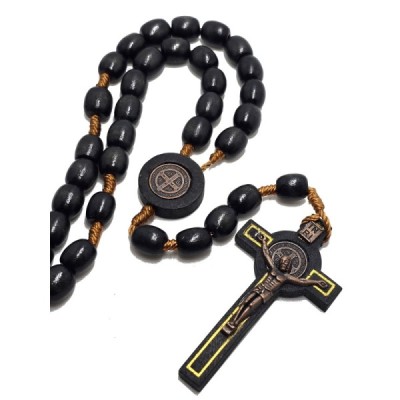 Różaniec drewniany Czarny  HDW81222NC