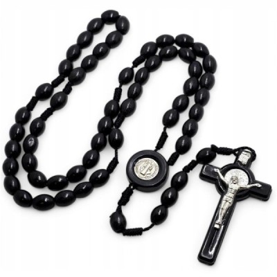 Różaniec czarny Benedykt 2046