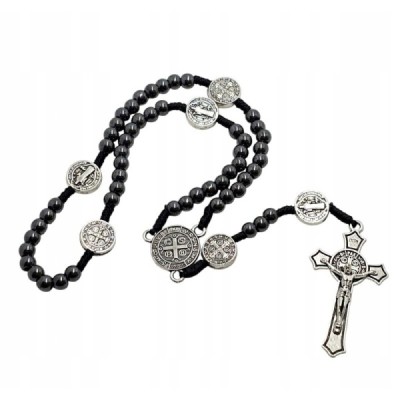 Różaniec Hematyt Św. Benedykt  M171