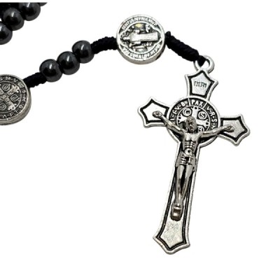 Różaniec Hematyt Św. Benedykt  M171