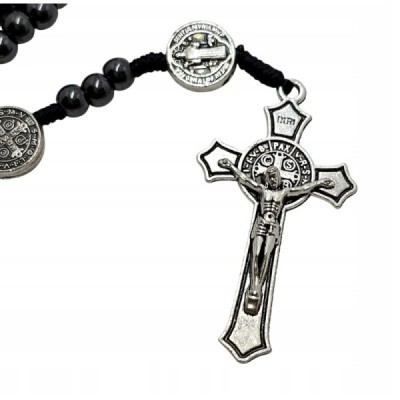 Różaniec Hematyt Św. Benedykt  M171