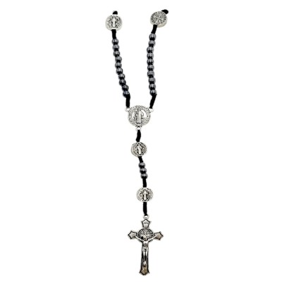 Różaniec Hematyt Św. Benedykt  M171