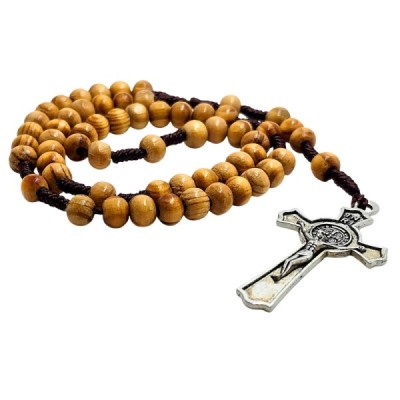 Różaniec św. Benedykta drewno HDW24-005N