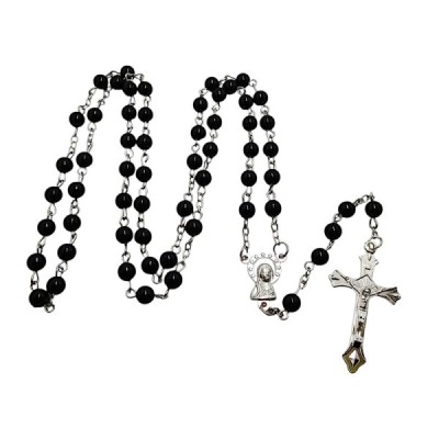 Różaniec czarny kulka łącznik - M.B. A99