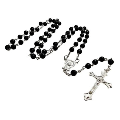 Różaniec czarny kulka łącznik - M.B. A99