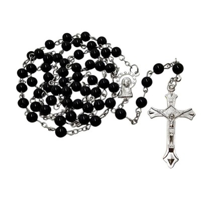 Różaniec czarny kulka łącznik - M.B. A99