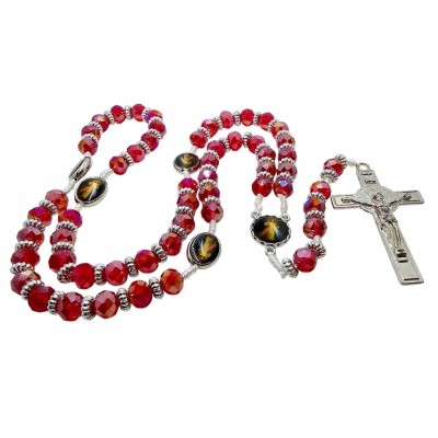 Różaniec czerwony Jezu Ufam Tobie R2413CJUT