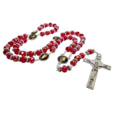 Różaniec czerwony Jezu Ufam Tobie R2413CJUT