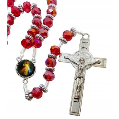 Różaniec czerwony Jezu Ufam Tobie R2413CJUT