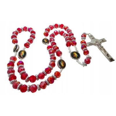 Różaniec czerwony Jezu Ufam Tobie R2413CJUT