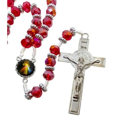 Różaniec czerwony Jezu Ufam Tobie R2413CJUT