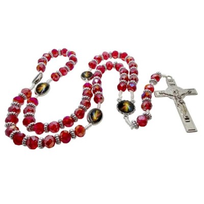 Różaniec czerwony Jezu Ufam Tobie R2413CJUT