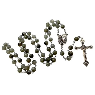 Różaniec kamień naturalny labradoryt M127