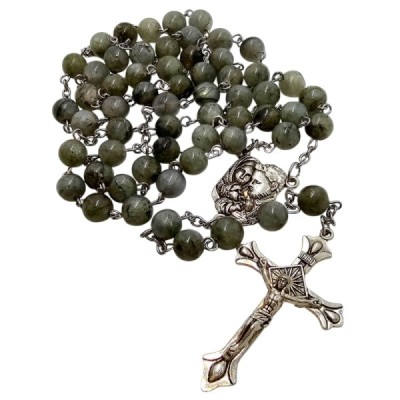 Różaniec kamień naturalny labradoryt M127