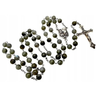 Różaniec kamień naturalny labradoryt M127