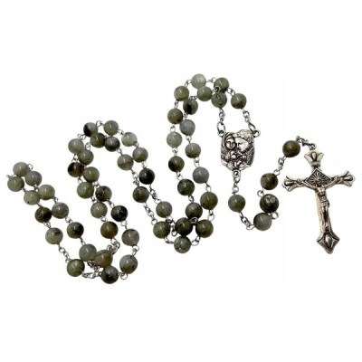 Różaniec kamień naturalny labradoryt M127