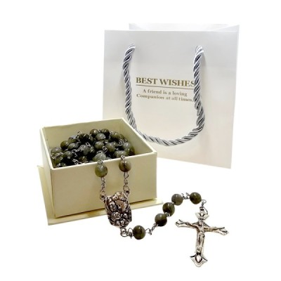 Różaniec kamień naturalny labradoryt M127