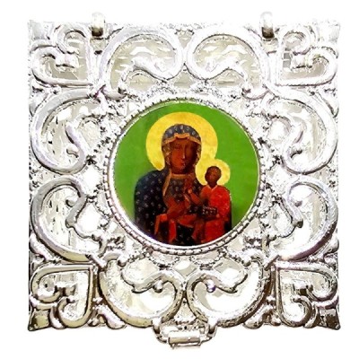 Pudełko na różaniec srebrne M87S