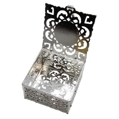 Pudełko na różaniec srebrne M87S