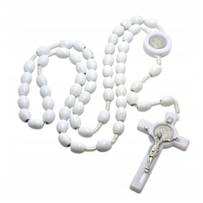 Różaniec Benedykt biały HDW81233NB