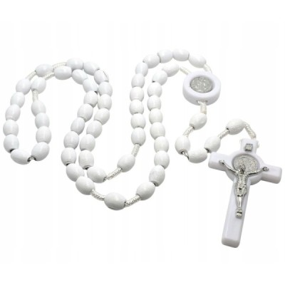 Różaniec Benedykt biały HDW81233NB